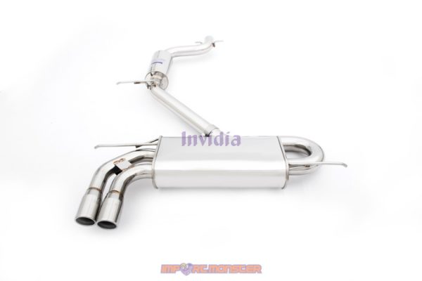 Invidia Q300 Cat Back Exhaust - 05-09 Volkswagen GOLF Mk5 GTI - Rolled Stainless Steel Tip HS05GF5G3S - Image 2