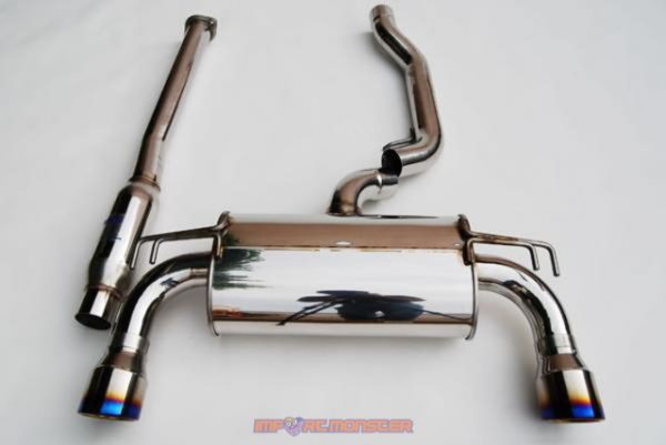 Invidia Q300 Cat Back Exhaust - Mitsubishi 09-UP EVO X - Rolled Titanium Tips HS09MEXG3T - Image 3