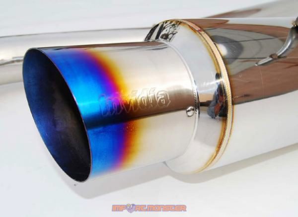 Invidia N1 Cat Back Exhaust - Subaru MY02-MY07 N1 WRX/STI - Titanium Tip HS02SW1GRT - Image 2