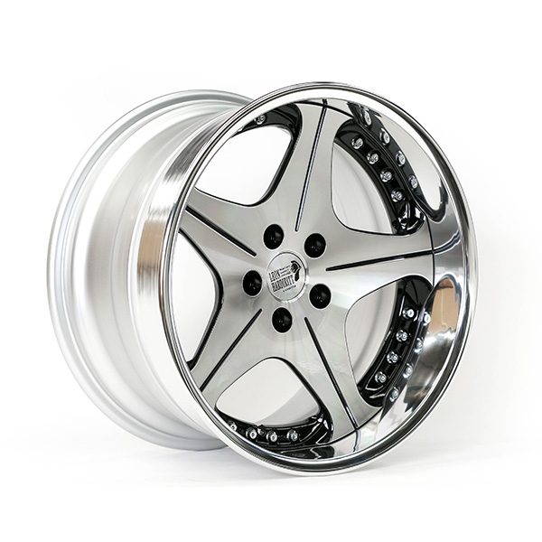 Super Star Co LTD Leon Hardiritt Orden 18x9.5" +12 /  18x10.5" +13 5x114.3 Black / Polish finish wheel set