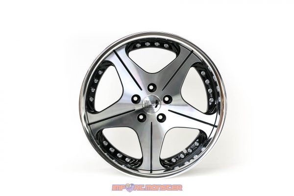 Super Star Co LTD Leon Hardiritt Orden 18x9.5" +12 /  18x10.5" +13 5x114.3 Black / Polish finish wheel set - Image 3