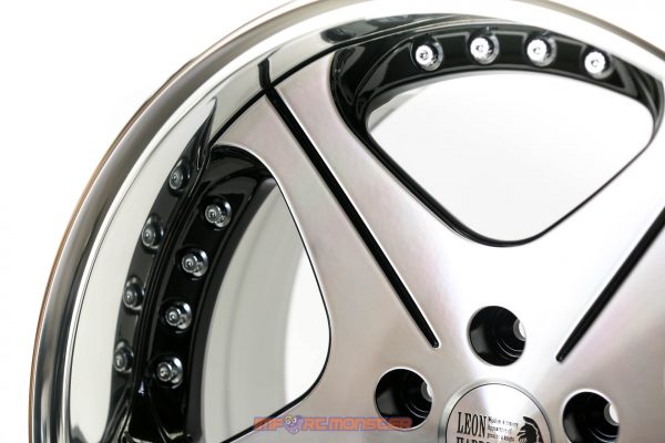 Super Star Co LTD Leon Hardiritt Orden 18x9.5" +12 /  18x10.5" +13 5x114.3 Black / Polish finish wheel set - Image 4