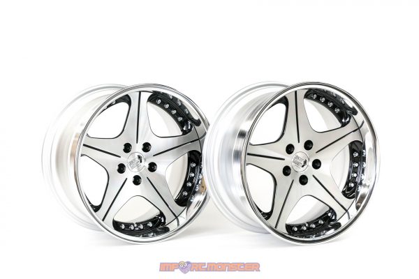 Super Star Co LTD Leon Hardiritt Orden 18x9.5" +12 /  18x10.5" +13 5x114.3 Black / Polish finish wheel set - Image 2