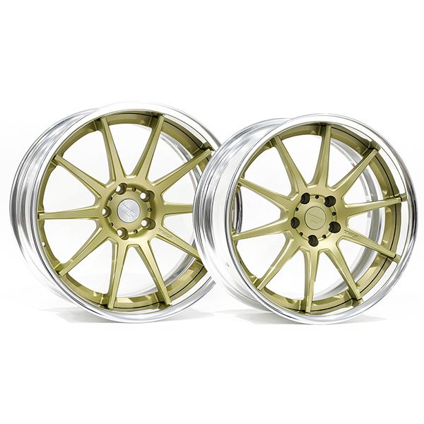 TWS Reizend WS10 19x9.5 +20 /10" +10 5x114.3 Flat Platinum Gold Finish Wheel Set