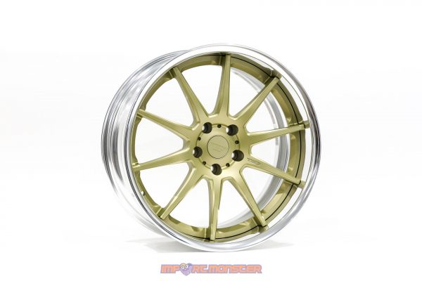 TWS Reizend WS10 19x9.5 +20 /10" +10 5x114.3 Flat Platinum Gold Finish Wheel Set - Image 3