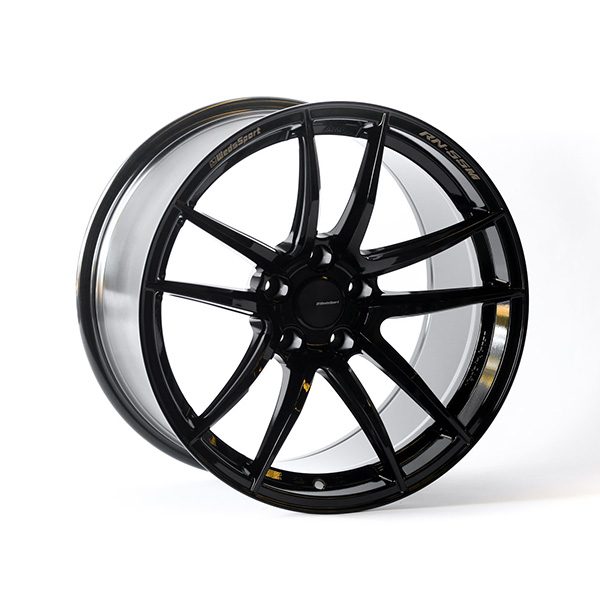 WedsSport RN-55M 18x10.5" +20 5x114.3 Gloss Black Finish Wheel Set 72978