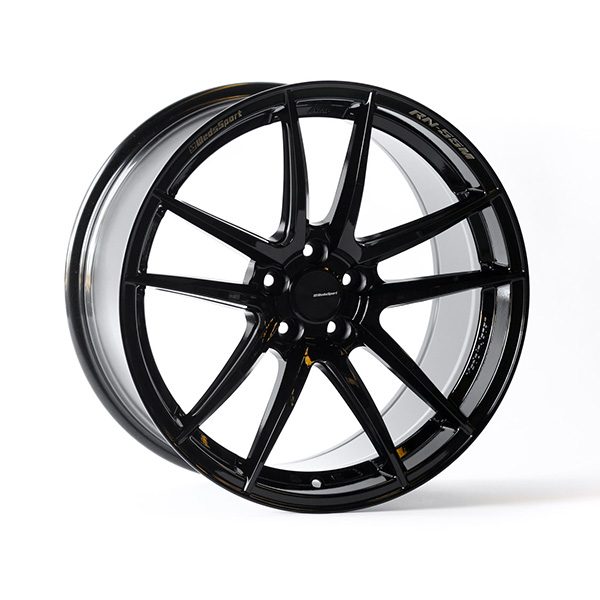 WedsSport RN-55M 18x9.5" +45 5x100 Gloss Black Finish Wheel Set 72970