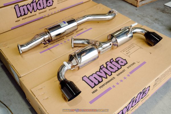 Invidia N2 76mm black tip cat back exhaust to suit GR YARIS HS20TGYN21GB - Image 2