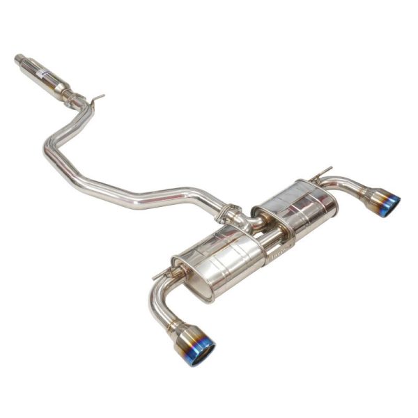 Invidia R400 Cat Back Exhaust w/Round Ti Rolled Tips - VW Golf GTI Mk7 HS13GFG7QD1RT - Image 2