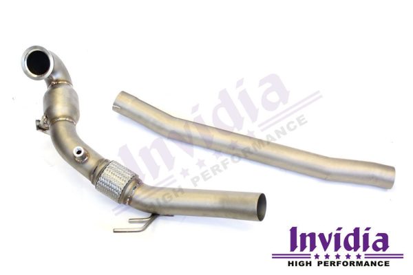 Invidia Down Pipe with High Flow Cat - Audi S3 8V/VW Golf R Mk7, Mk7.5 HS14AS3DPC