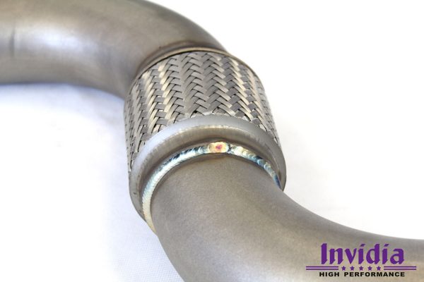 Invidia Down Pipe w/High Flow Cat - Ford Mustang Ecoboost FM/FN 15-20 HS14FM4DPC - Image 3