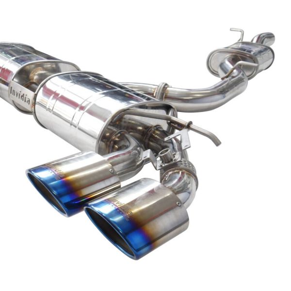 Invidia R400 Valved Cat Back Exhaust w/Oval Ti Tips - VW Golf R Mk7 HS14GFR7GV4OT - Image 4