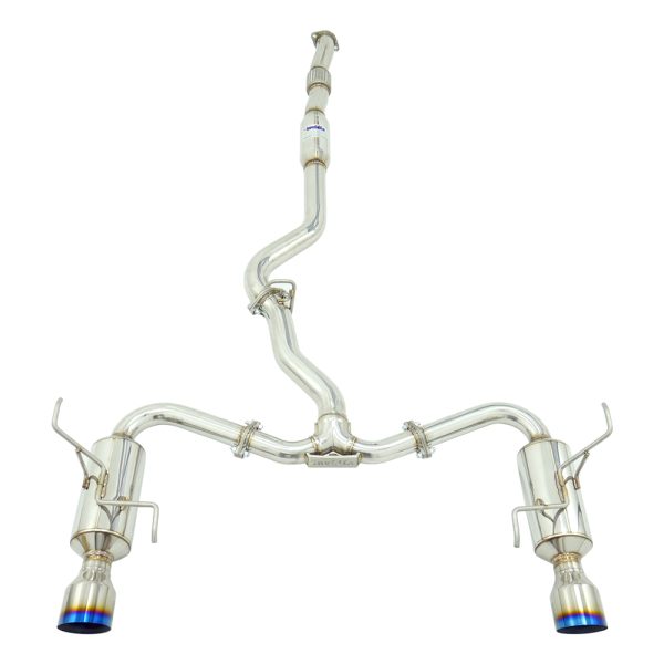 Invidia R400 Cat Back Exhaust w/Ti Tips - Subaru WRX 08-10 Sedan/Forester XT 08-18 HS14SFXGM1ST