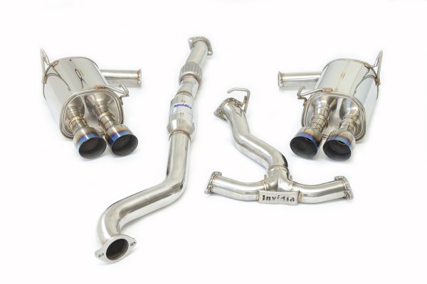 Invidia Q300 Cat Back Exhaust w/Ti Straight Cut Tips - Subaru WRX/STI 11-21 HS15STIG2T