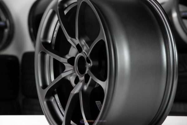 VOLK RACING Original NE24 18x9.5 +43 5x100 Matte Gunblack (MT) wheel set - Image 3