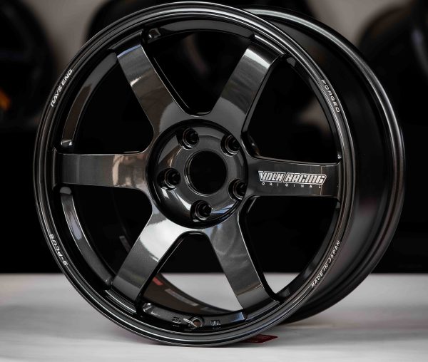 Volk Racing TE37 SAGA S-Plus 18x9.5" +38 5x114.3 Diamond Black (DB) wheel set - Image 3