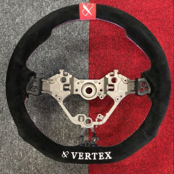 Vertex Japan - Suede Steering Wheel for 2017+ GT86 and BRZ, New 2022+ GR86 and BRZ - Fits factory Airbag - Type A