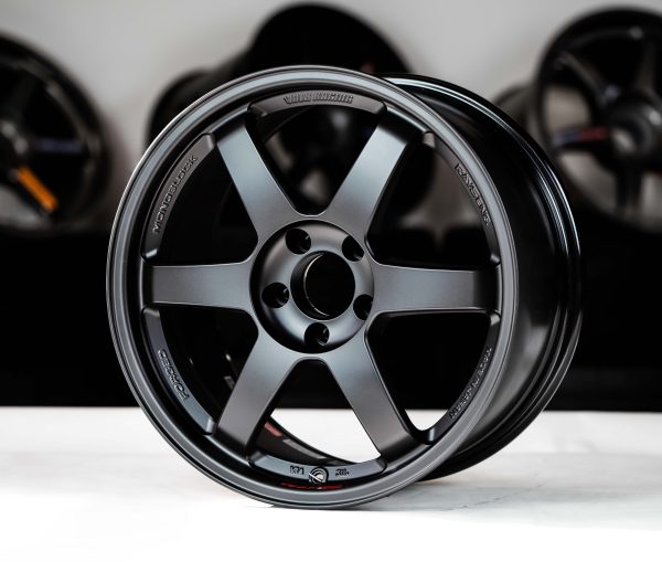 VOLK RACING TE37SL 18x9.5 5x114.3 +40 Matte Black (MB) wheel set