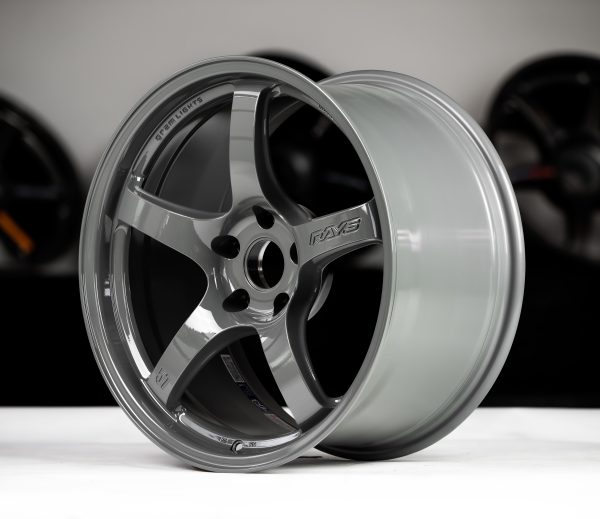 Rays Gram Lights 57CR 18x9.5" +22 5x114.3 wheel set Glossy Grey (AG) finish - Image 3