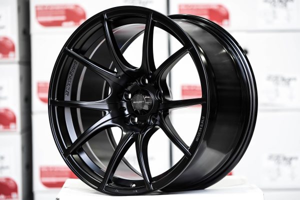 WedsSport SA-10R 18x9.5 +22 5x114.3 - MBK Finish Wheel Set 74124 - Import Monster Custom Spec - Limited Edition