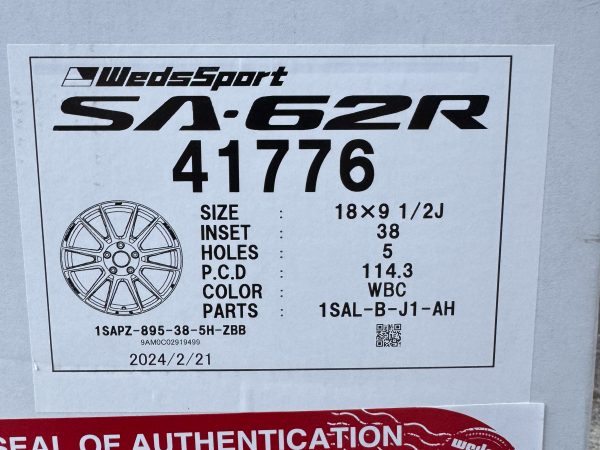 WedsSport SA-62R 18x9.5" +38 5x114.3 WBC finish wheel set  41776 - Image 6