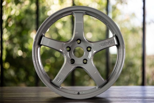 Rays Gram Lights 57CR 18x9.5" +38 5x100 wheel set Glossy Grey (AG) finish - Image 2