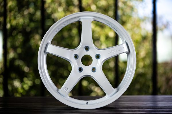 Rays Gram Lights 57CR 18x9.5" +38 5x120 CPP Ceramic Pearl White wheel set finish - Image 2