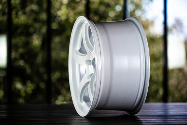 Rays Gram Lights 57CR 18x9.5" +38 5x120 CPP Ceramic Pearl White wheel set finish - Image 4