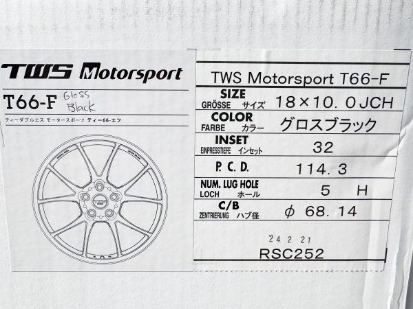 TWS T66-F - Exige Special Edition - 17x7.5 +26 5x110 / 18x10" +32 5x114.3 pcd - Staggered wheel set - Gloss Black - Image 13