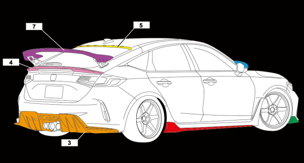 AIMGAIN Honda Civic Type R - FL5 - SPORT Body kit - CARBON - Image 23